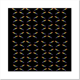 Pride Flag Rainbow Feather Pattern Posters and Art